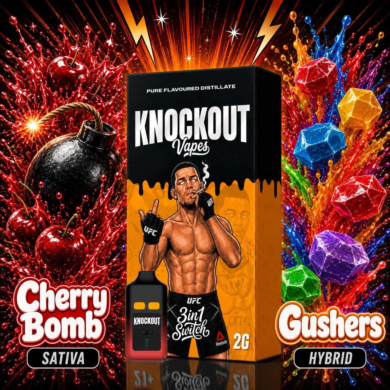 ChatGPT Image Aug 13, 2026, 03_30_22 PM Knockout Vapes 2G 3-in-1 Switch Disposable - Image 1